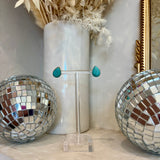 Turquoise Teardrop Studs