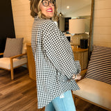 Black Tie Gingham Button Up