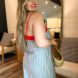 Fancy Fireworks Stripe Maxi Dress