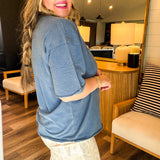 Daydreaming Boxy Tee - Denim Blue