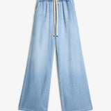 Pull On Wide Leg Jeans with Elastic Band - Hana