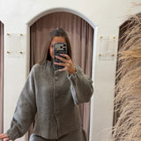 Yours Truly Sweater Set - Grey
