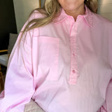 Pretty In Pink Pullover Blouse