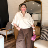 Linen Lady Flow Top - Ivory