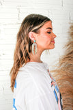 Santa Fe Sparkle Earrings - Turquoise + Silver