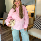 Pretty In Pink Pullover Blouse