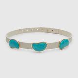 Turquoise Stone White Belt