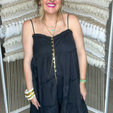 {MUMU} Gracie Midi Dress - Black Voile