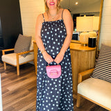 Dolly Polka Dot Maxi Dress - Blue