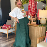 Evergreen Whirl Midi Skirt