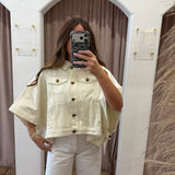Cape Cod Kimono Denim Jacket - Ecru