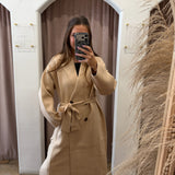 Stroll In The Park Wrap Tie Coat
