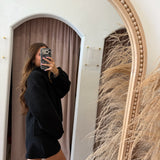Yours Truly Sweater Set - Black