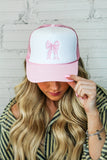 Bow Trucker Hat- Pink
