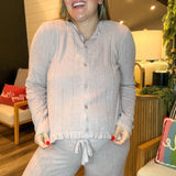 Cozy Chic Ultra Lite Cable Knit Ankle Pant - Teaberry