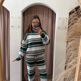 Pine Forrest Stripe Pant Set