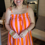 Summer Spritz Striped Maxi Dress