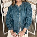 Thrown On Mineral Washed Button Down Shirt