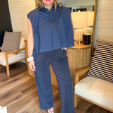 Electric Navy Stripe Top