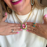 Turquoise Horseshoe Necklace