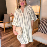 Sunday Stroll Striped Mini Dress