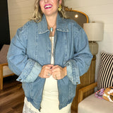 {MUMU} Carter Bomber Jacket - Ozone Indigo