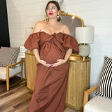 {Caroline Constas} Reyna Tie Front Column Dress