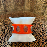 Orange + Crystal Bangle