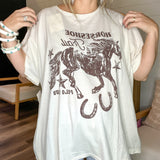 {MUMU} Airport Tee - Polo Club Graphic