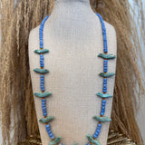 Turquoise Bird Necklace - Blue