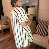 Bayside Stripe Mini Dress - Black