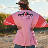 NEW The Very Oversized Country Music V-Neck Tee - Pink
