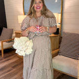 Chocolate Plaid Maxi Skirt