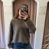 Half Piper Cardigan - Dark Brown