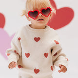 Heart Knit Sweater - Ivory