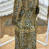 Samantha Lace Gown - Vintage Leopard