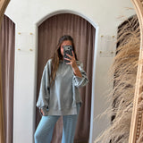 The Henry Mock Neck Half Zip Sweater - Grey