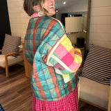 Padded Plaid Puffer Jacket