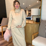 Swear By Sand Maxi Sweater Dress