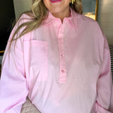 Pretty In Pink Pullover Blouse