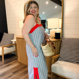 Fancy Fireworks Stripe Maxi Dress