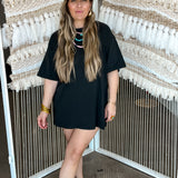 Vintage Boyfriend Short Set - Black