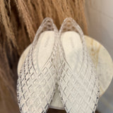 Jelly Mesh Flats Shoes - Clear