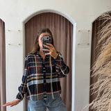 Rodeo Drive Plaid Button Up Top - Classic Style