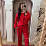 Primary Take Terry Pants - Cherry Red