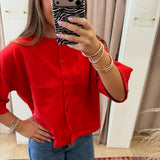 The Shorty Cardigan - Red