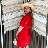 Paloma Eyelet Collared Mini Dress