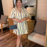 Bayside Stripe Mini Dress - Blue
