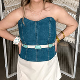 {Mumu} Baton Rouge Top - Blue Indigo