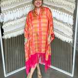 Lemon Drop Fringe Kaftan